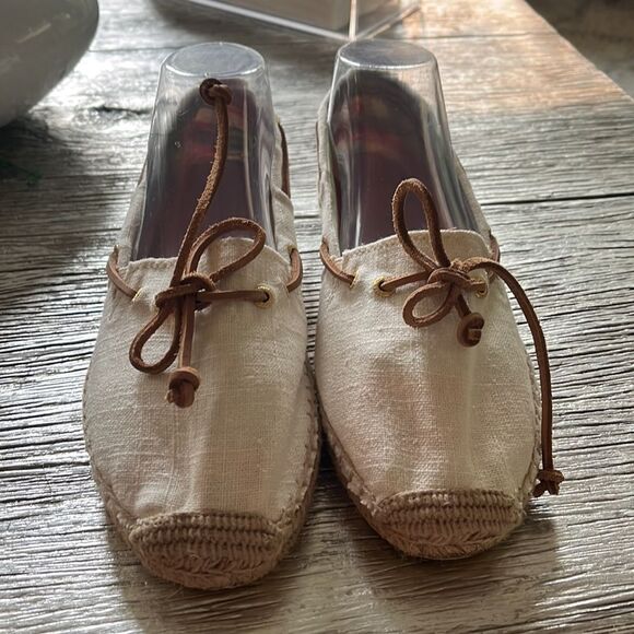 Sperry Top-Sider Ivory Canvas Slip on Boat Shoes sz 11 NEW - Picture 3 of 7